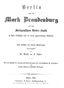Berlin und die Mark Brandenburg